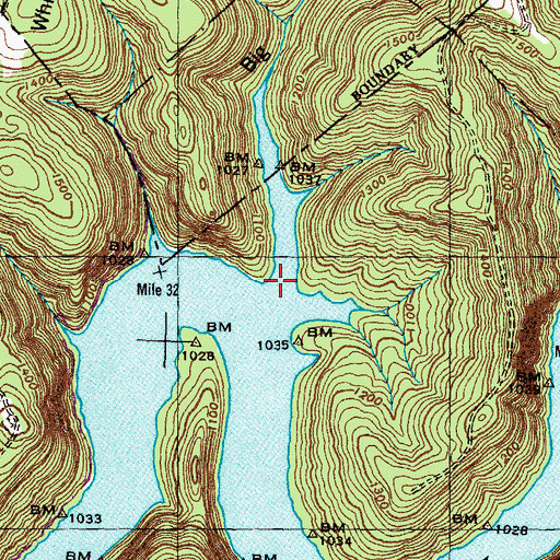 Topographic Map of Big Branch Hollow, TN