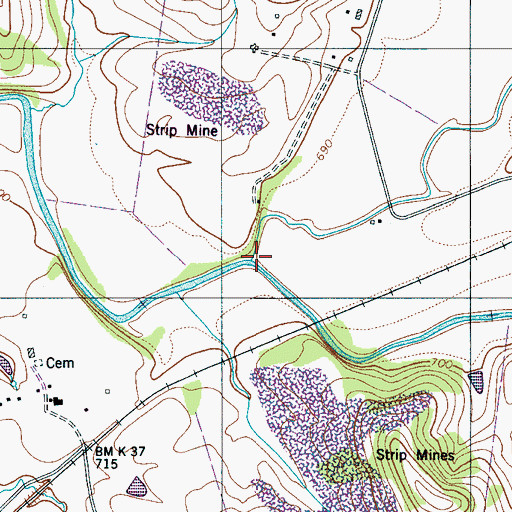 Topographic Map of Big Creek, TN
