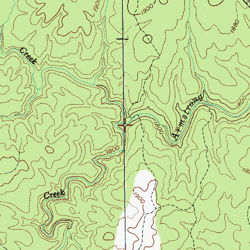 Topographic Map of Big Creek, TN