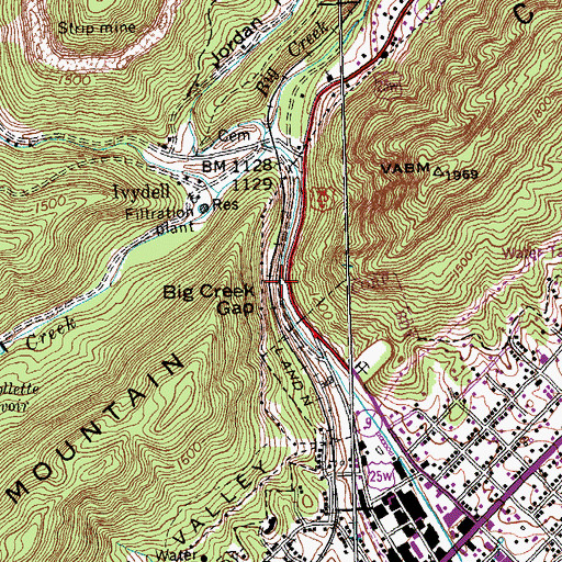 Topographic Map of Big Creek Gap, TN