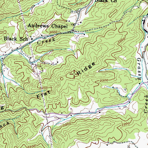 Topographic Map of Big Flat Ridge, TN