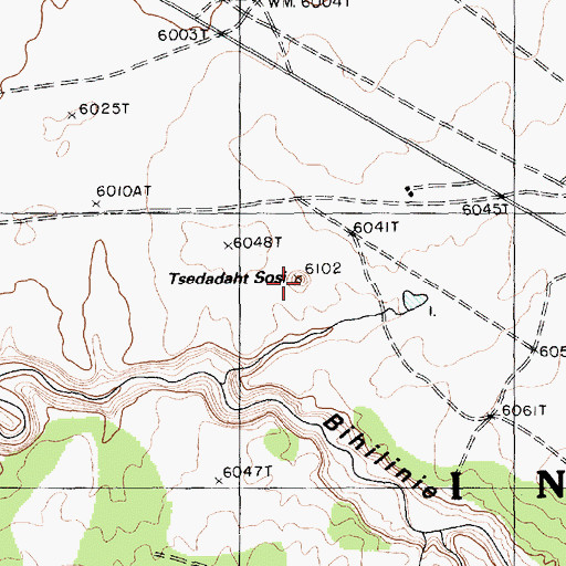 Topographic Map of Tsedadahot Sosi, AZ