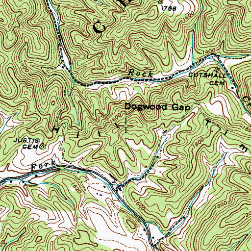 Topographic Map of Big Hill, TN
