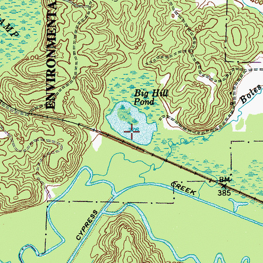 Topographic Map of Big Hill Pond, TN