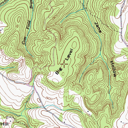 Topographic Map of Big Level, TN