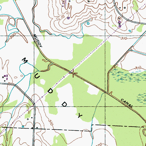 Topographic Map of Big Muddy Canal, TN