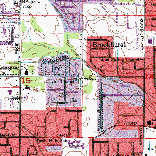 Topographic Map of Taylor Chapel, AL