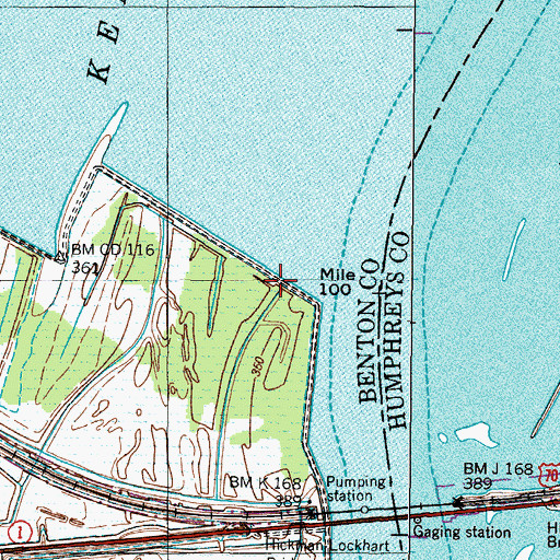 Topographic Map of Big Slough, TN