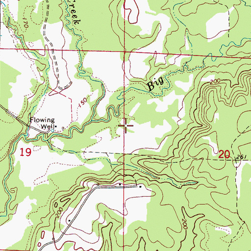 Topographic Map of Taylor Creek, AL