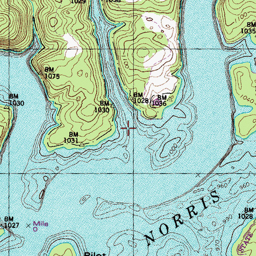 Topographic Map of Big Spring Hollow, TN
