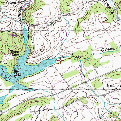 Topographic Map of Big Valley, TN