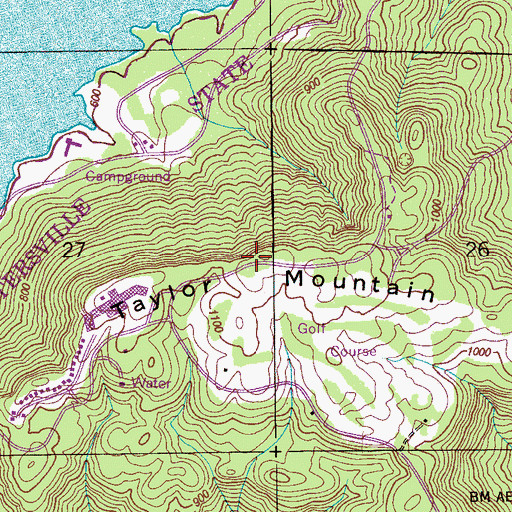 Topographic Map of Taylor Mountain, AL