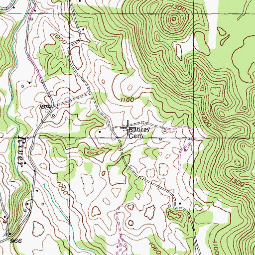 Topographic Map of Bilbrey Cemetery, TN