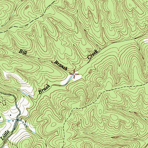 Topographic Map of Bill Branch, TN