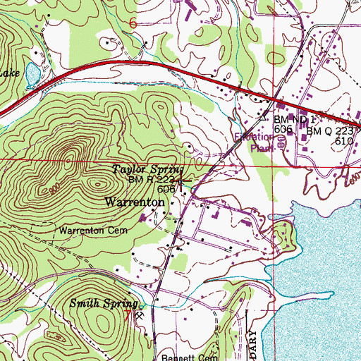 Topographic Map of Taylor Spring, AL