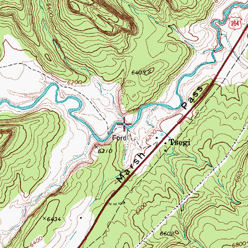 Topographic Map of Tsegi Canyon, AZ