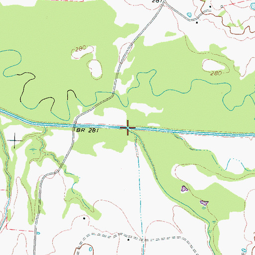 Topographic Map of Black Ankle Creek, TN