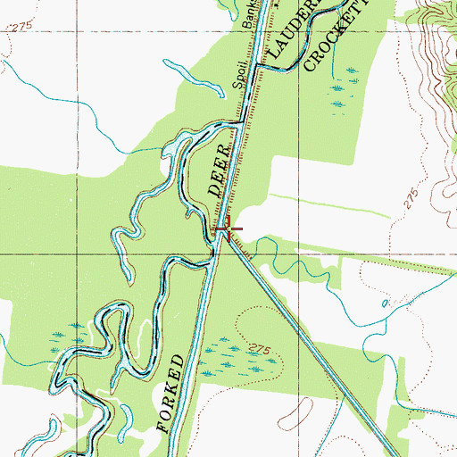 Topographic Map of Black Creek, TN