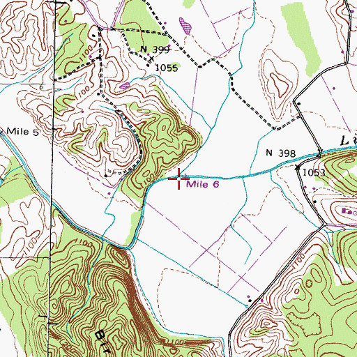 Topographic Map of Black Creek, TN