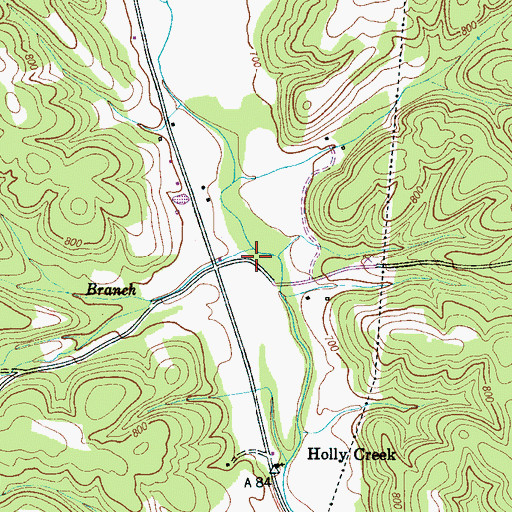 Topographic Map of Blackwell Branch, TN