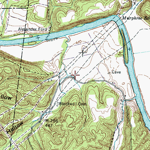 Topographic Map of Blackwell Hollow, TN