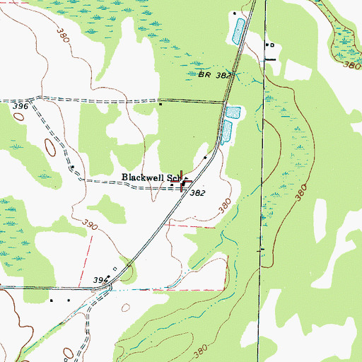 Topographic Map of Blackwell School, TN