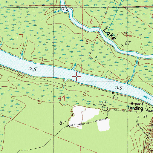 Topographic Map of Tensaw Lake, AL