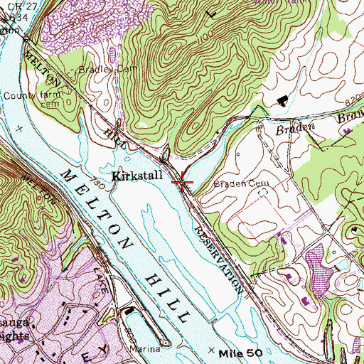 Topographic Map of Blockhouse Valley, TN