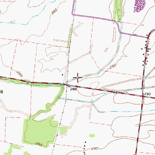 Topographic Map of Blue Bank Bayou, TN