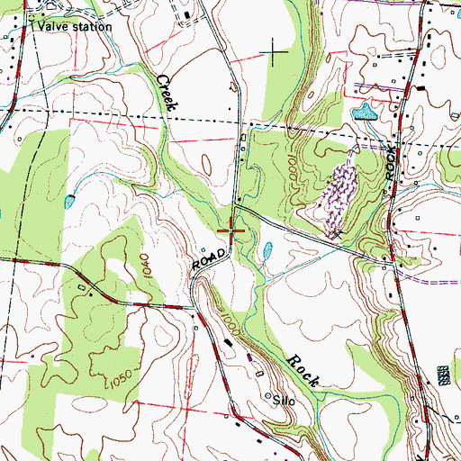 Topographic Map of Blue Creek, TN