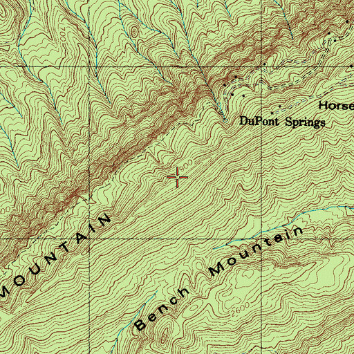 Topographic Map of Bluff Mountain, TN