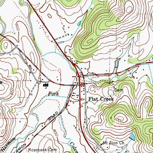 Topographic Map of Bobo Creek, TN