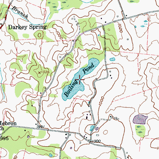 Topographic Map of Boiling Pond, TN