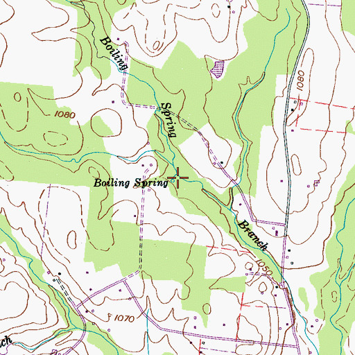 Topographic Map of Boiling Spring, TN