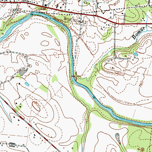 Topographic Map of Bomar Creek, TN