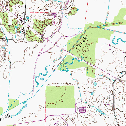 Topographic Map of Bond Branch, TN