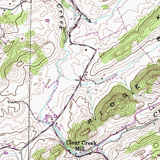 Topographic Map of Bone Valley, TN