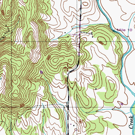 Topographic Map of Boonshill School, TN