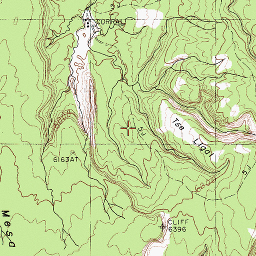 Topographic Map of Tse Ligai, AZ