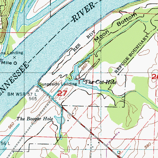 Topographic Map of The Cat Hole, AL