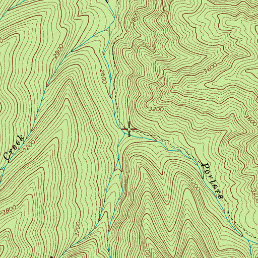 Topographic Map of Boulevard Prong, TN