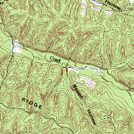 Topographic Map of Bowen Hollow, TN