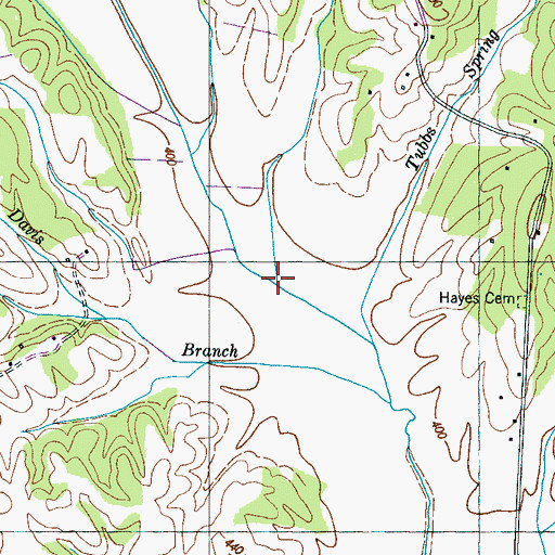 Topographic Map of Bradfield Branch, TN