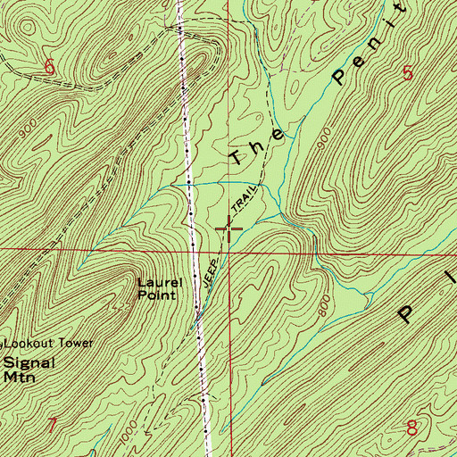 Topographic Map of The Penitentiary, AL