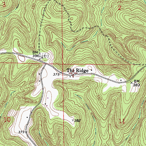 Topographic Map of The Ridge, AL