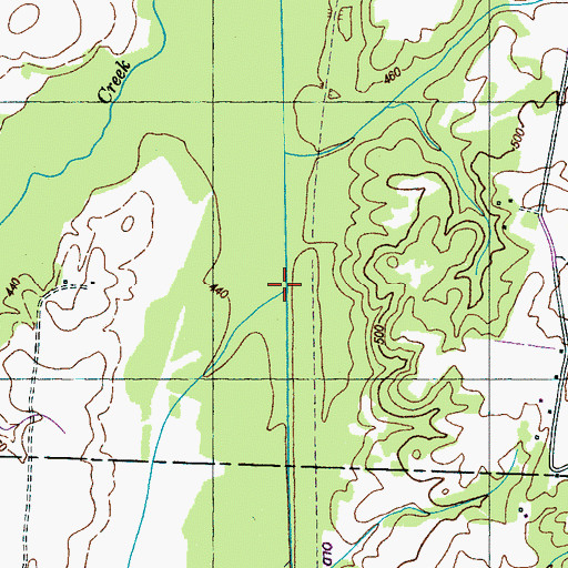 Topographic Map of Britt Creek, TN