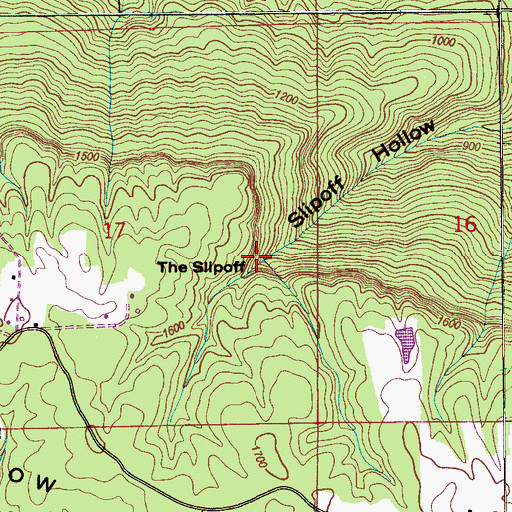Topographic Map of The Slipoff, AL