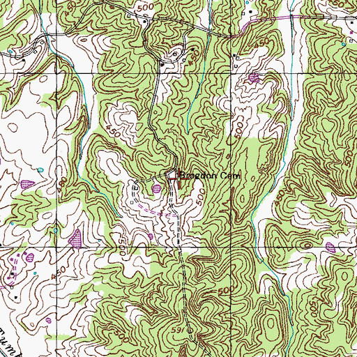 Topographic Map of Brogdon Cemetery, TN