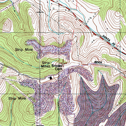Topographic Map of Brooks Cemetery, TN