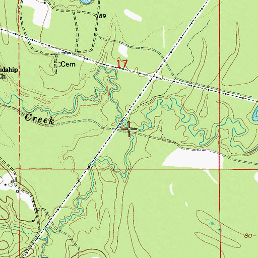 Topographic Map of Third Creek, AL